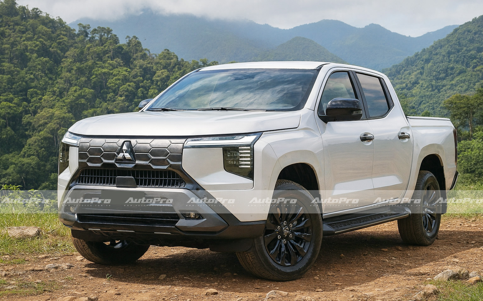 Ảnh dựng AI Mitsubishi Triton facelift