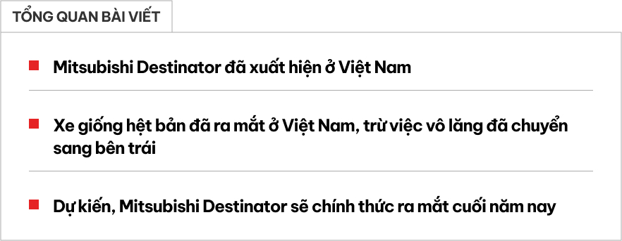 Mitsubishi Destinator được vận chuyển ở Việt Nam