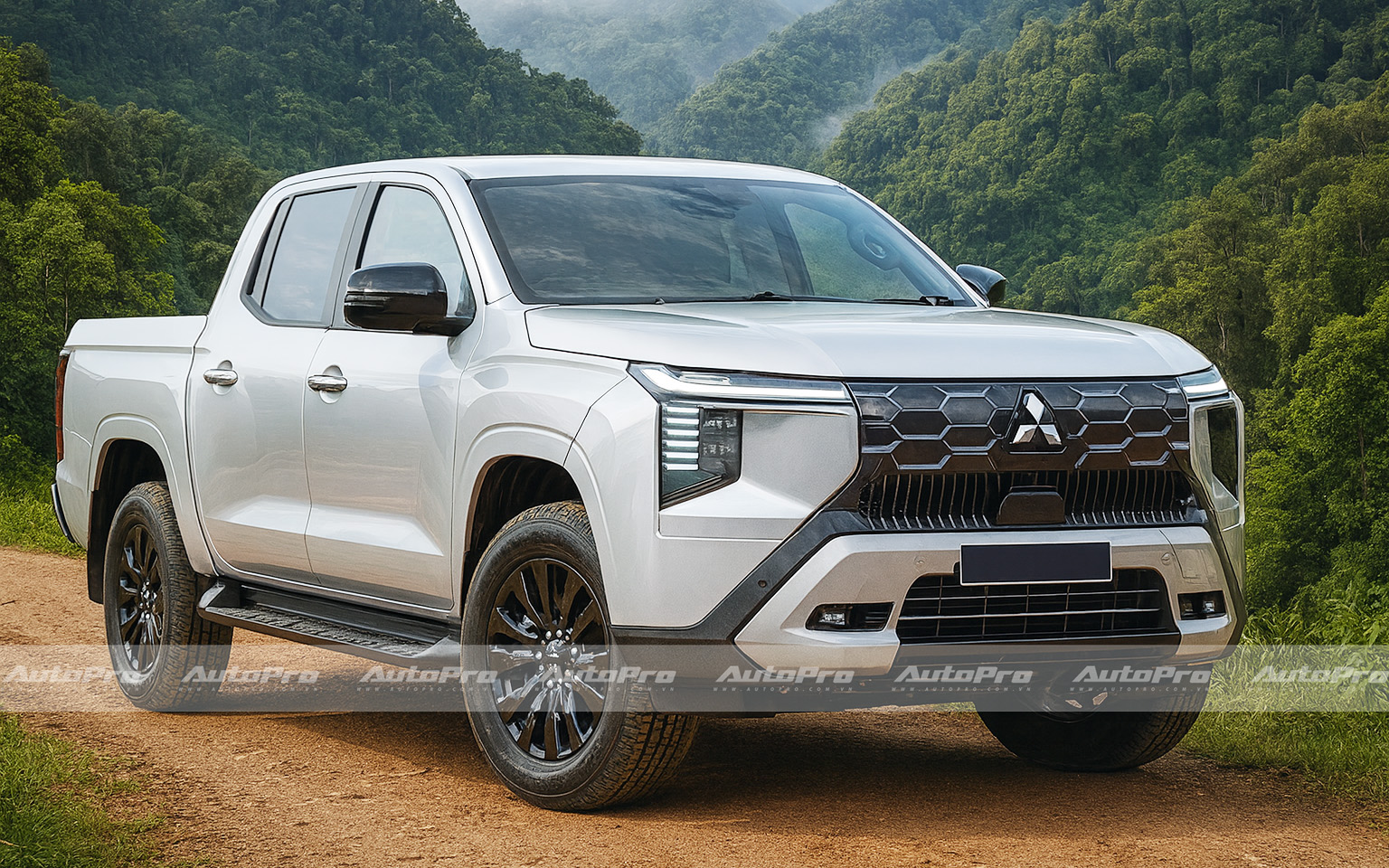 Thiết kế đầu xe Mitsubishi Triton facelift