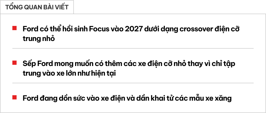 Hình ảnh dựng đồ họa AI của Ford Focus crossover điện