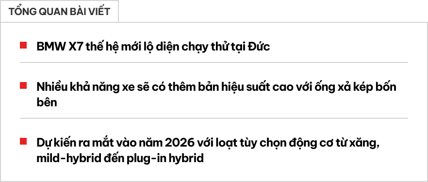 BMW X7 đời mới chạy thử