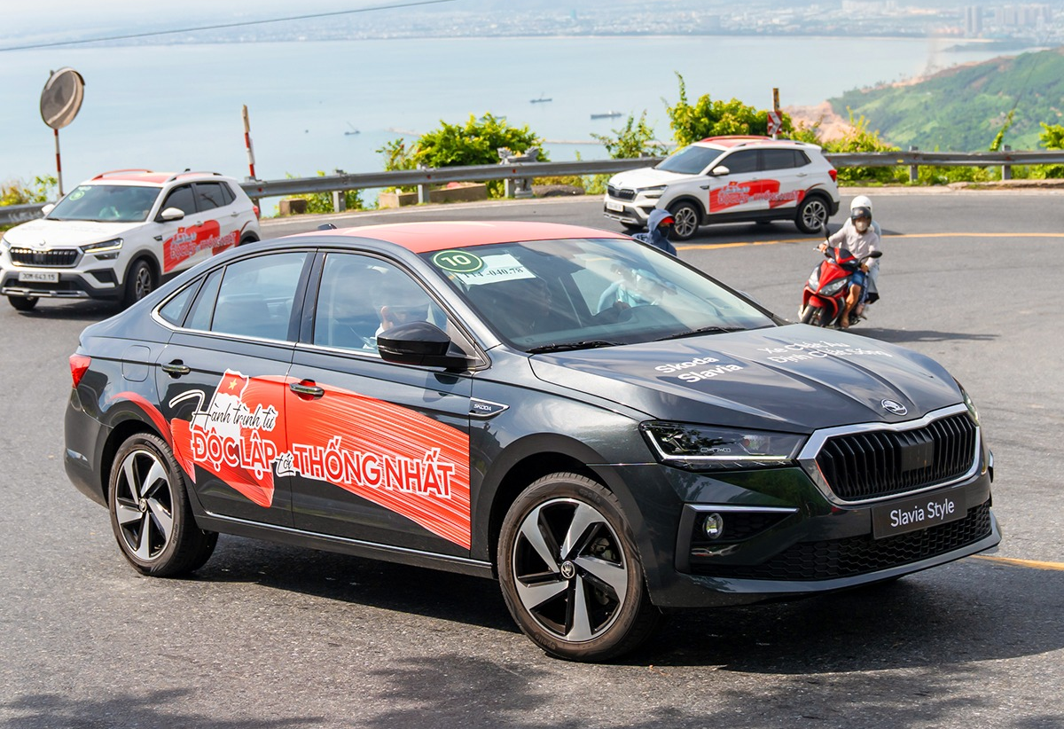 Skoda Slavia Style trong chuyến đi