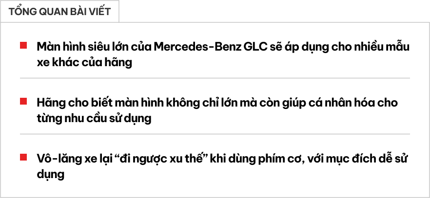 Màn hình lớn trải dài hết táp lô