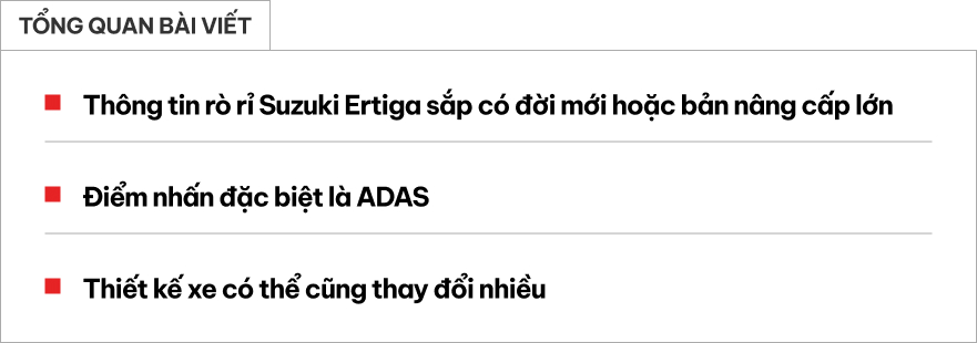 Thiết kế mới của Suzuki Ertiga Rộ tin Suzuki Ertiga sắp nâng cấp lớn: Thiết kế mới