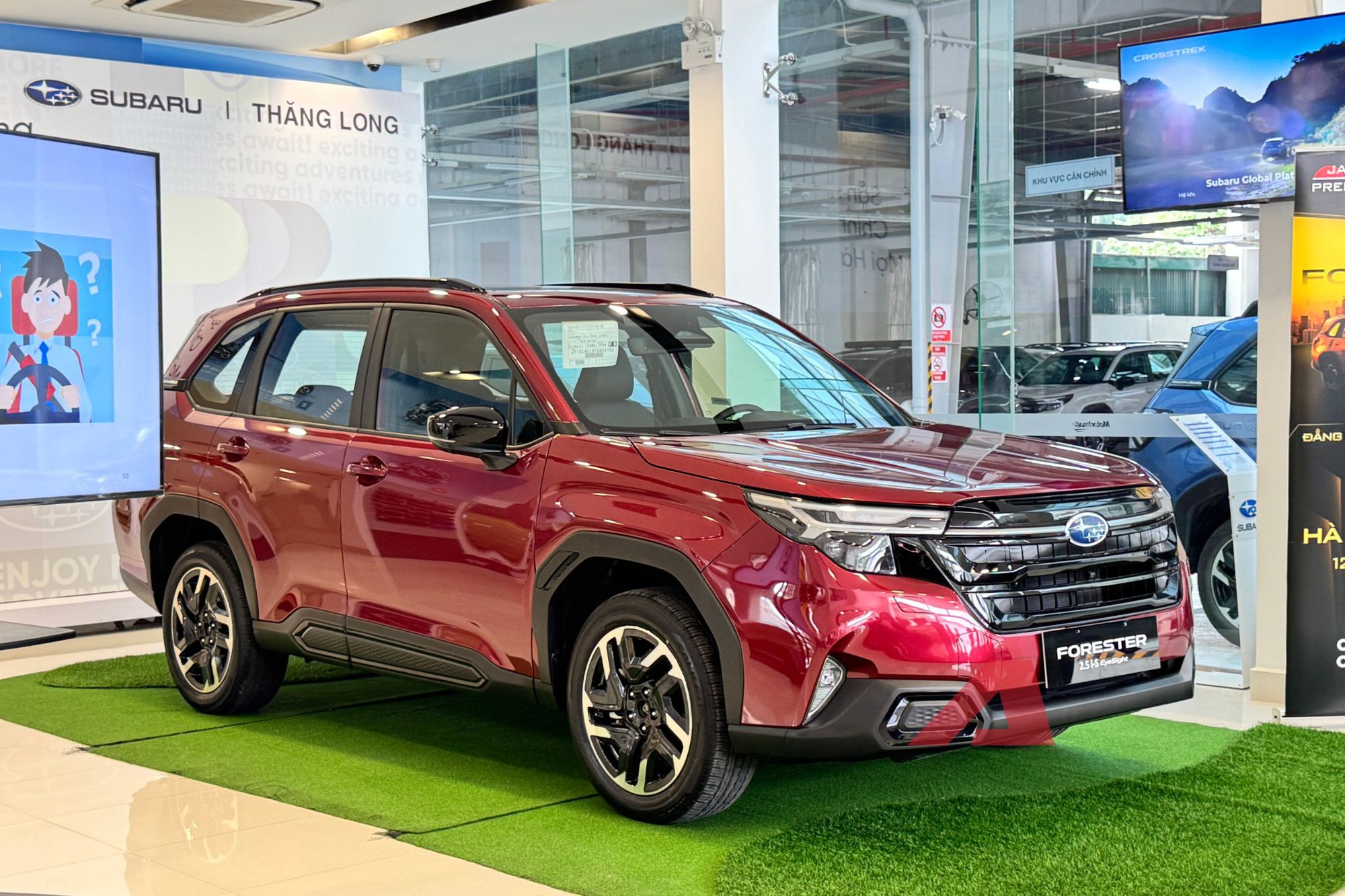 Nội thất Subaru Forester 2025 với màn hình trung tâm lớn