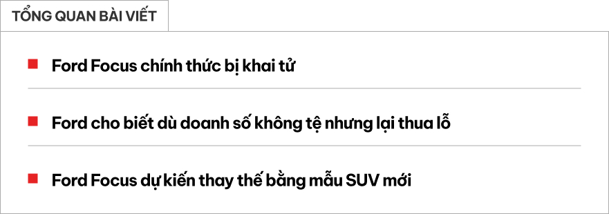 Ford Focus chính thức bị 'khai tử' Ford Focus cuối cùng trên dây chuyền sản xuất