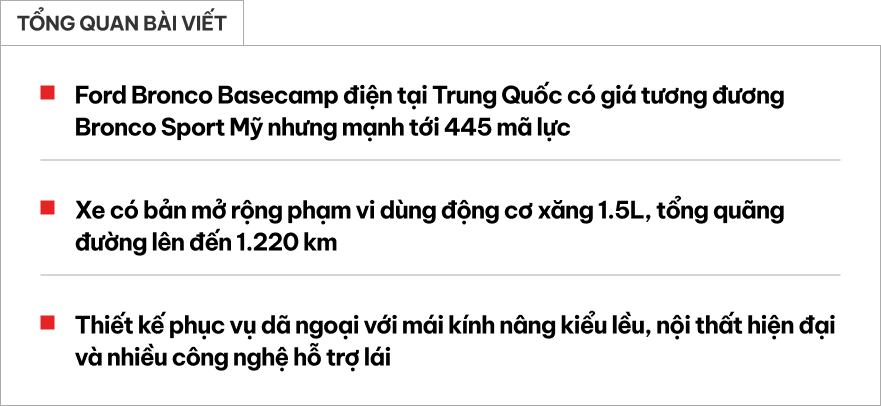 Ford Bronco Basecamp phiên bản điện