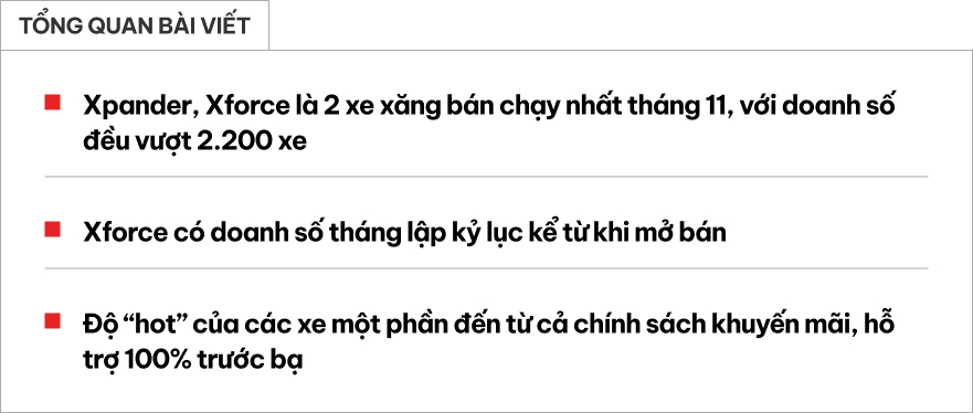 Thống kê doanh số xe xăng tháng 11 tại Việt Nam